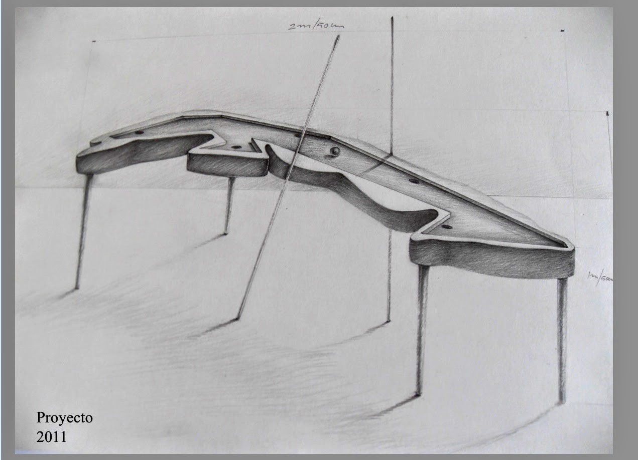 Architectural perspective drawing, by Alejandro David Quesada Vázquez